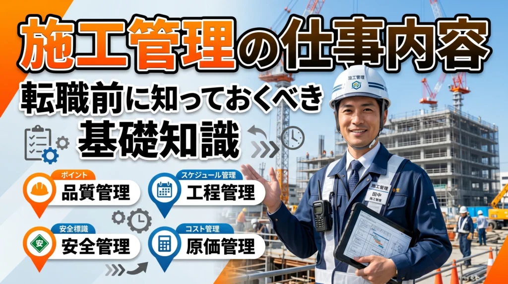 施工管理の仕事内容と転職前に知っておくべき基礎知識
