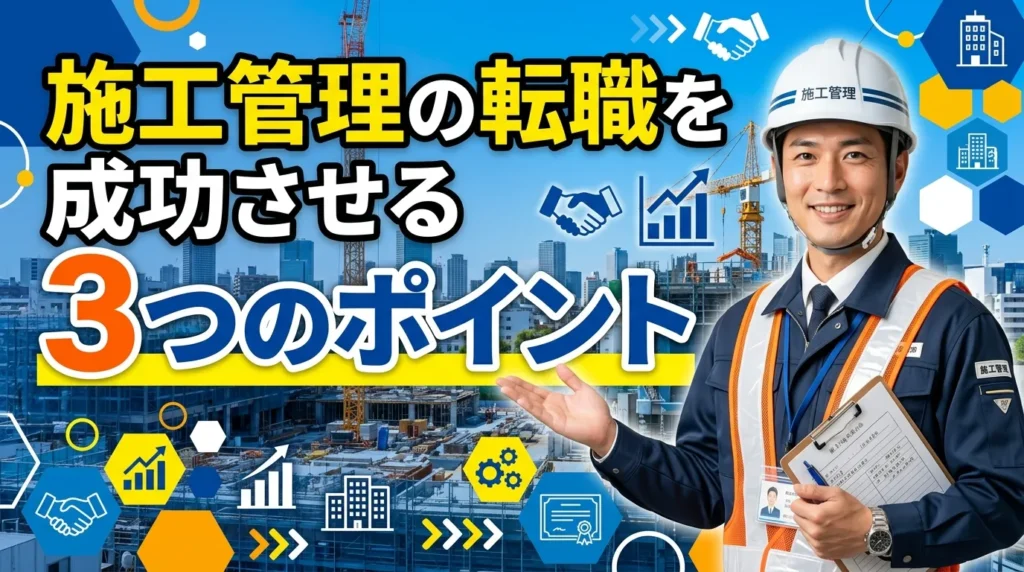 施工管理の転職を成功させる3つの重要ポイント