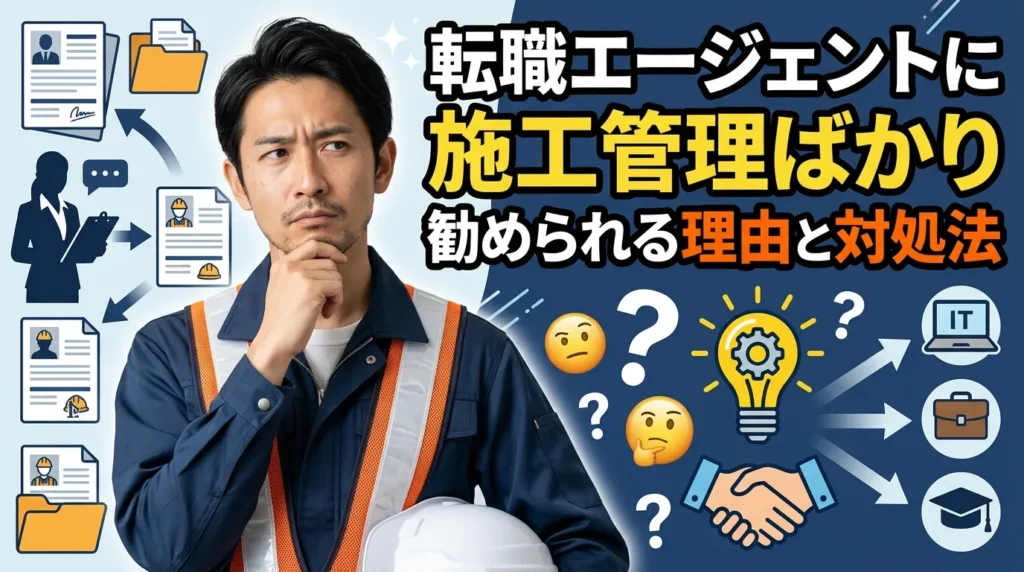 転職エージェントに施工管理ばかり勧められる本当の理由と対処法