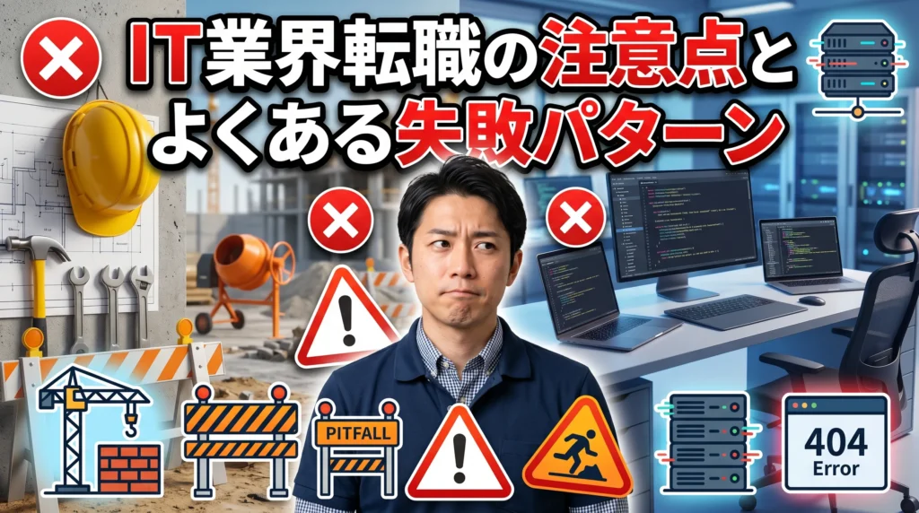 IT業界転職の注意点とよくある失敗パターン