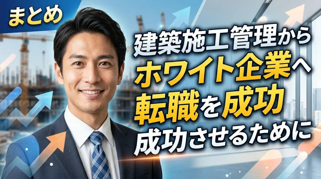 まとめ｜建築施工管理からホワイト企業への転職を成功させるために