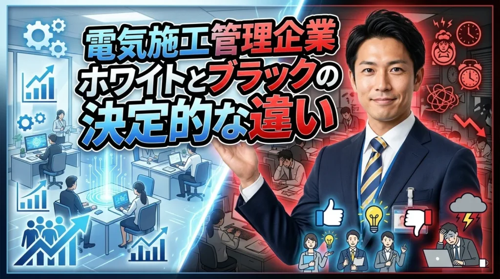 ホワイトな電気施工管理企業とブラック企業の決定的な違い