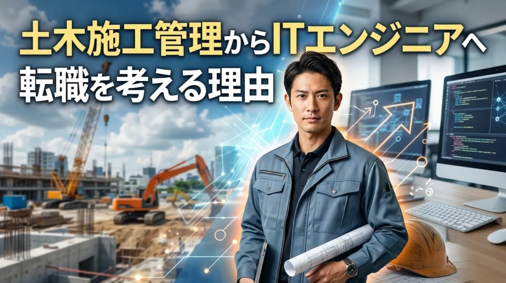 土木施工管理からITエンジニアへ転職を考える理由