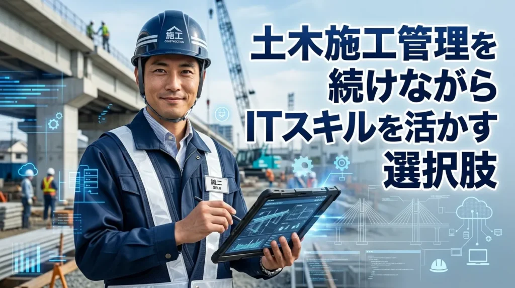 土木施工管理を続けながらITスキルを活かす選択肢