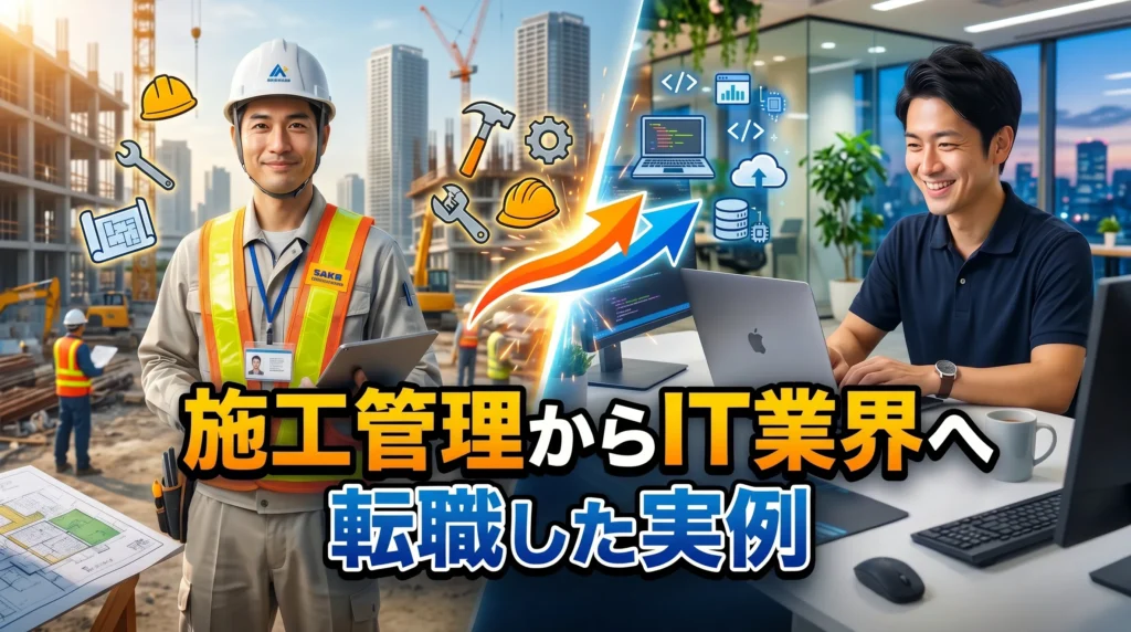 施工管理からIT業界へ転職した実例