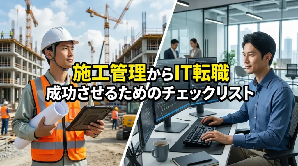 施工管理からIT転職を成功させるためのチェックリスト