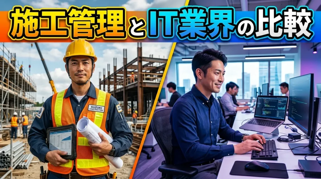 施工管理とIT業界の比較