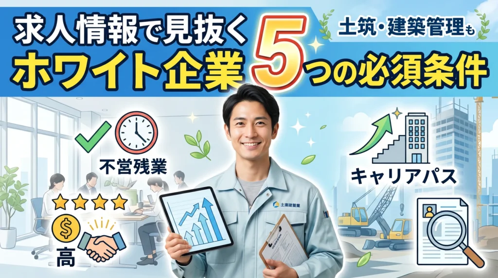 求人情報で見抜くホワイト企業の5つの必須条件