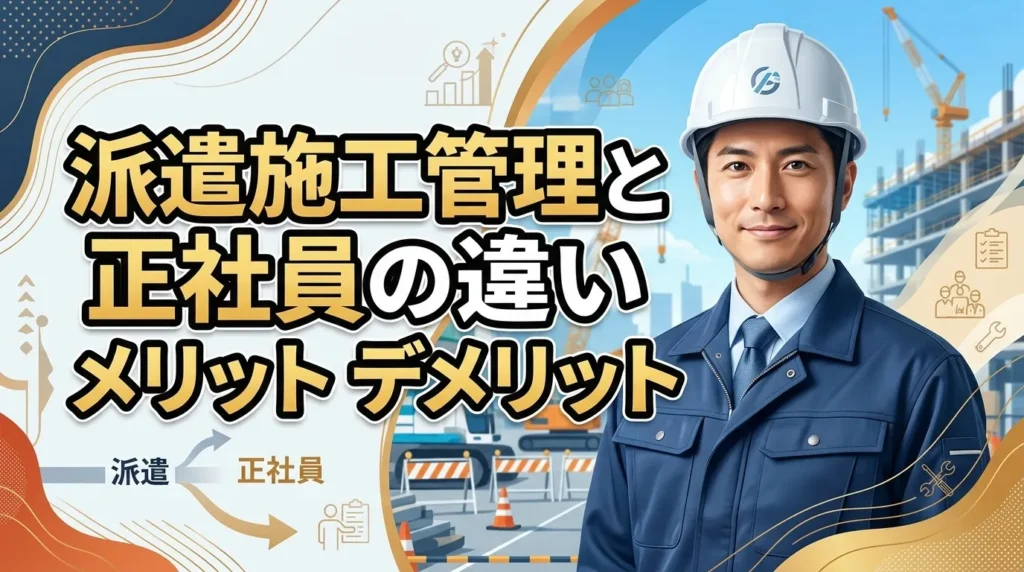 派遣施工管理という選択肢｜正社員との違いとメリット・デメリット