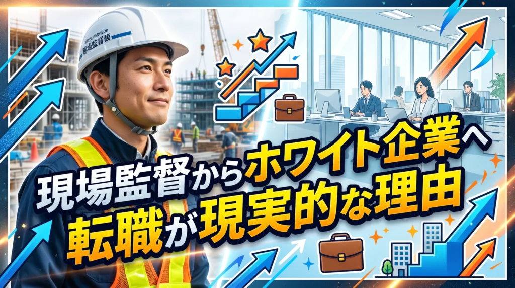 現場監督からホワイト企業への転職が現実的な理由