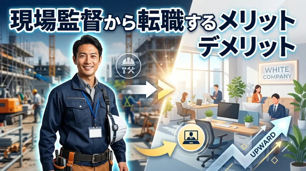 現場監督から転職するメリットとデメリット