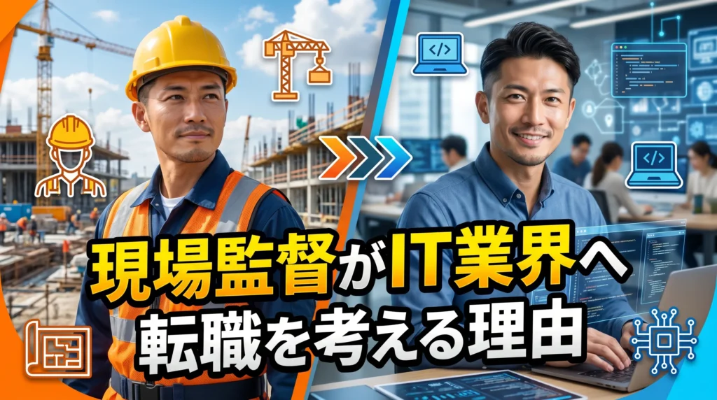 現場監督がIT業界への転職を考える理由