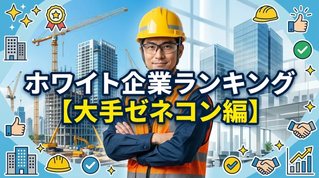 現場監督経験を活かせるホワイト企業ランキング【大手ゼネコン編】