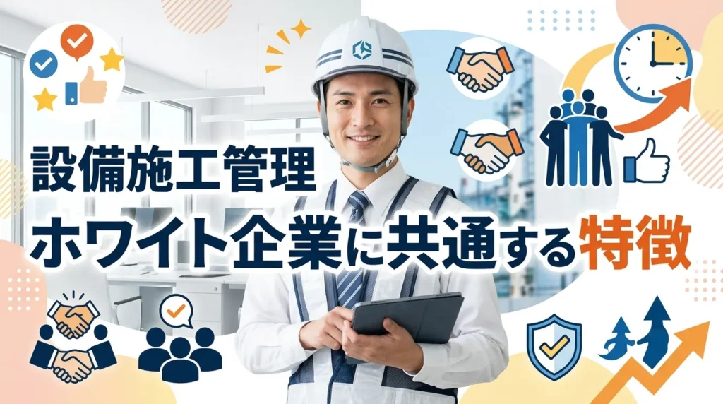 設備施工管理のホワイト企業に共通する組織文化と経営方針