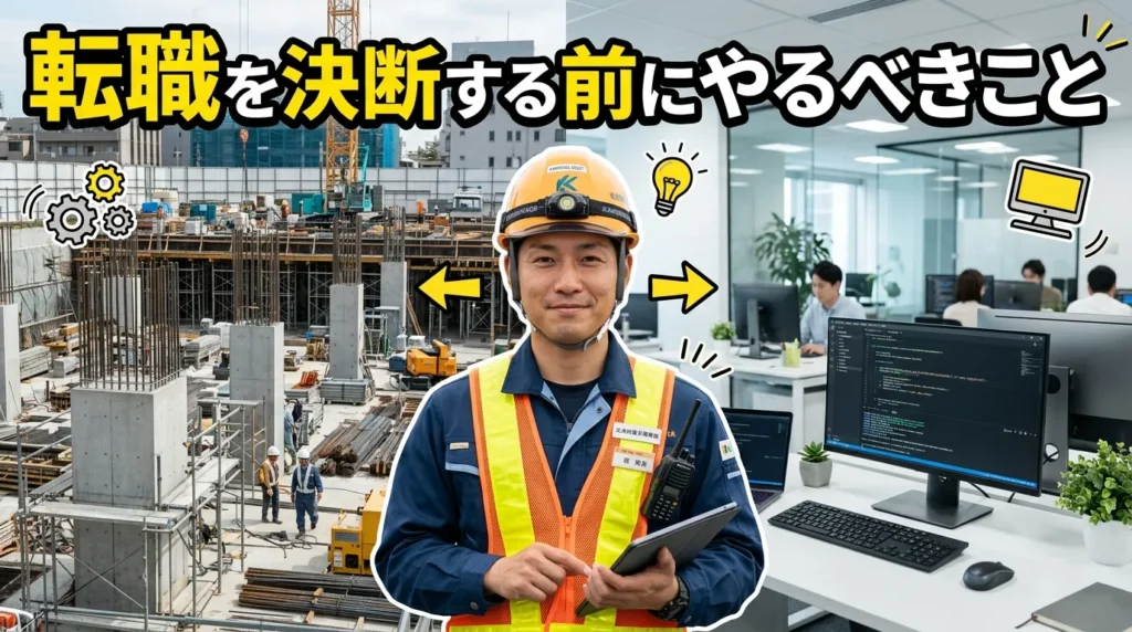 転職を決断する前にやるべきこと
