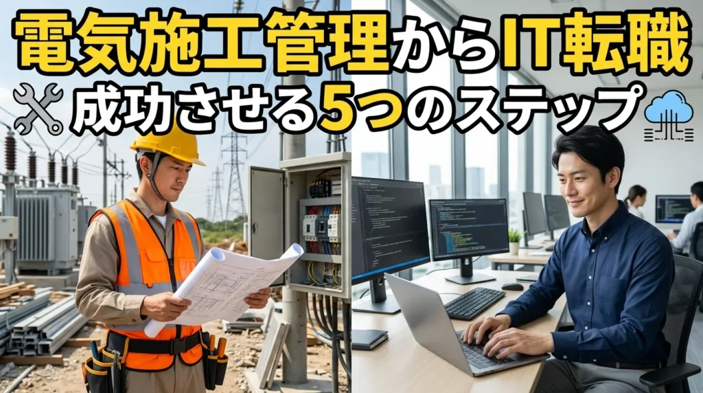 電気施工管理からIT転職を成功させる5つのステップ