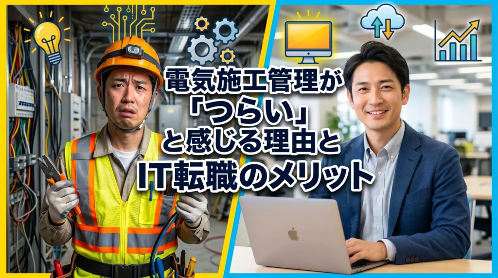 電気施工管理が「つらい」と感じる理由とIT転職のメリット