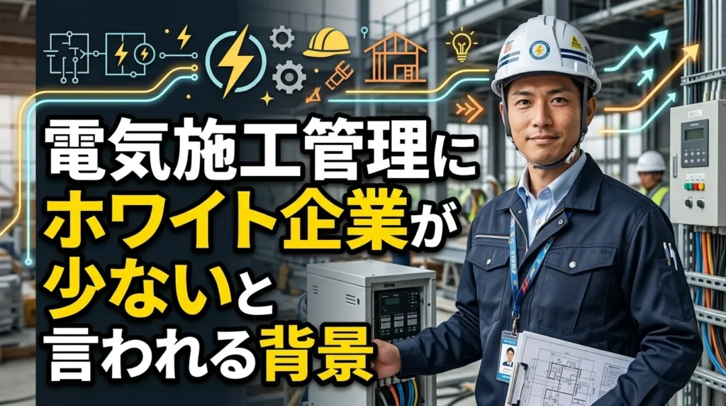 電気施工管理にホワイト企業が少ないと言われる背景