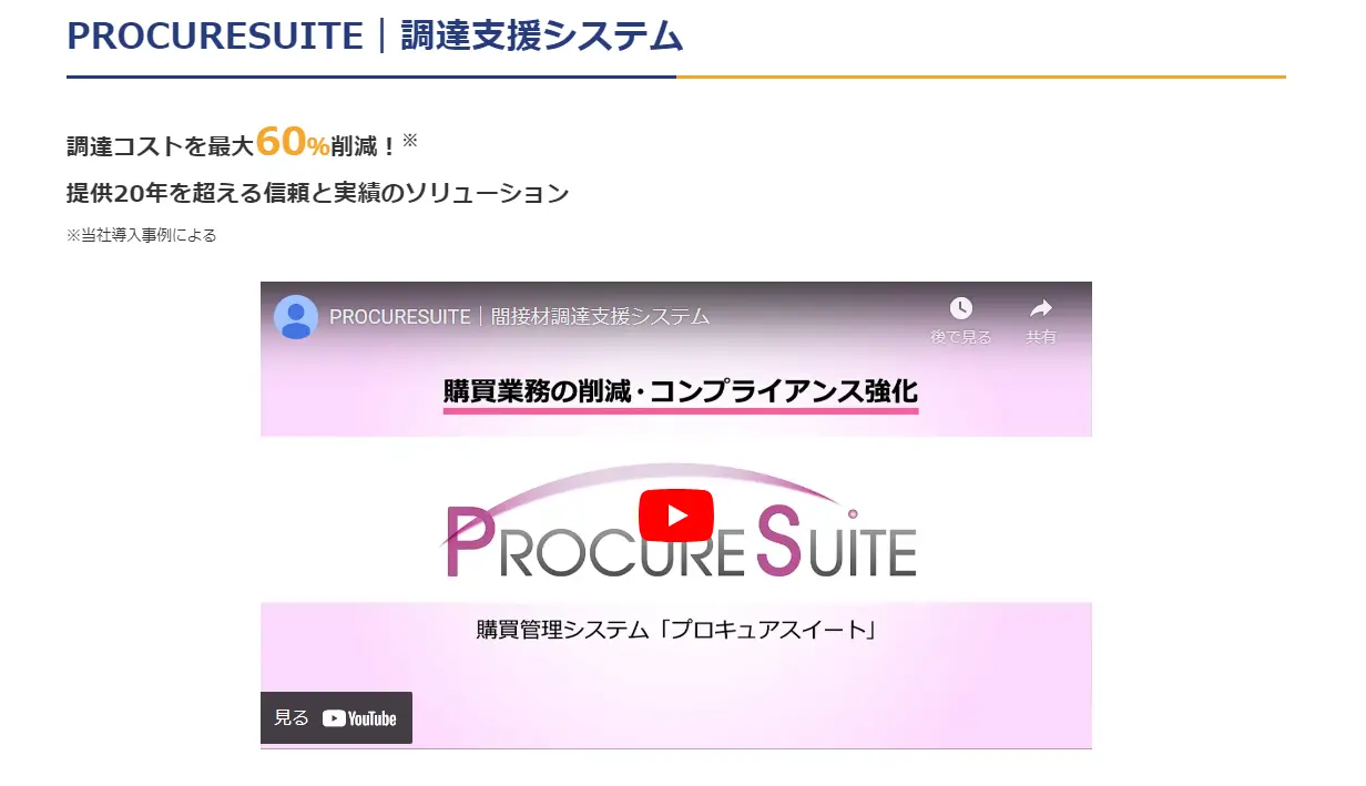 購買管理システム　PROCURESUITE