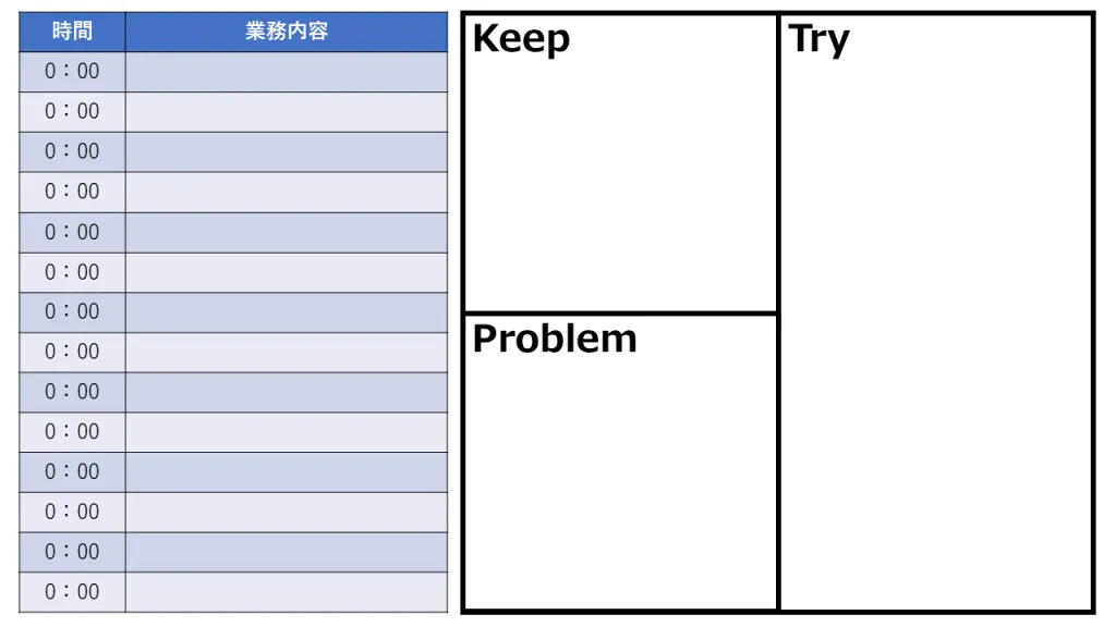 KPT 振り返り表