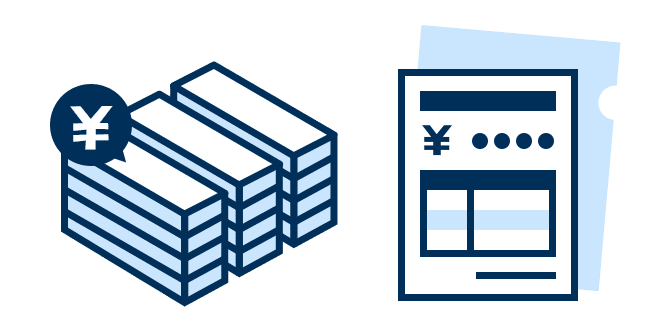 原価・発注管理（発注書作成）イラスト